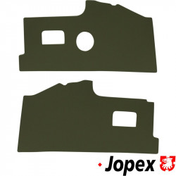 Kick panel set, front, green