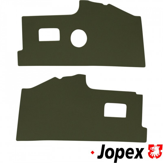 Kick panel set, front, green