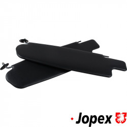 Sun visor set, black, left/right, economy