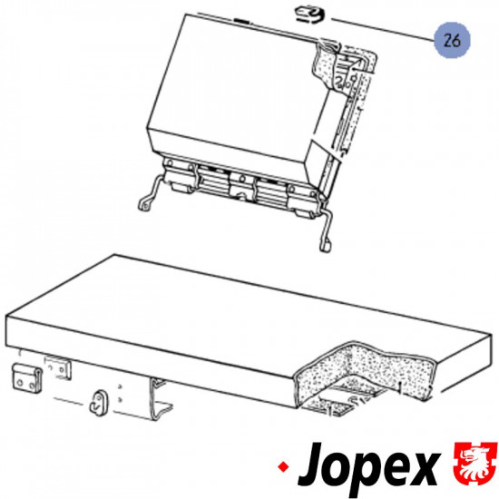 Rubber for retainer, rear seat backrest