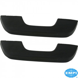 Armrest set, plastic, black, 2 pieces