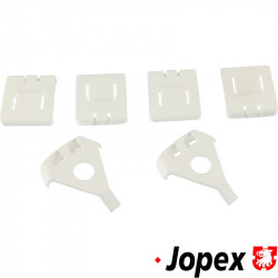 Guide piece set for front seats, 4 pieces