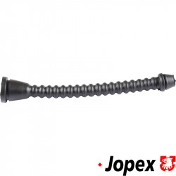 Turn signal wiring tube, front, black. 2 pcs. needed per car