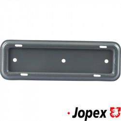 Radio cover plate, metal, grey, primed