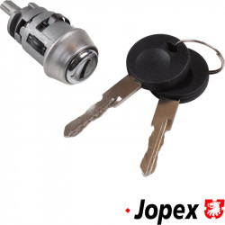 Ignition switch/lock with keys and steel rosette