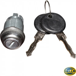 Ignition switch/lock with keys and steel rosette, HELLA
