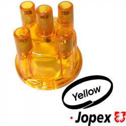 Clear transparant stock top mount distributor cap. Fits Bosch distributor, yellow