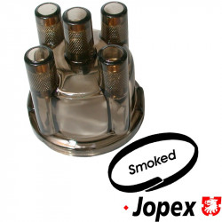 Clear transparant stock top mount distributor cap. Fits Bosch distributor, smoke