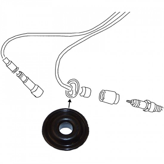Seal for spark plug cap, rubber