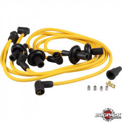 Ignition cable set, 90º Megavolt, yellow
