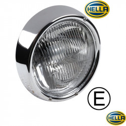 Headlamp with chrome rim H4 with E-mark
