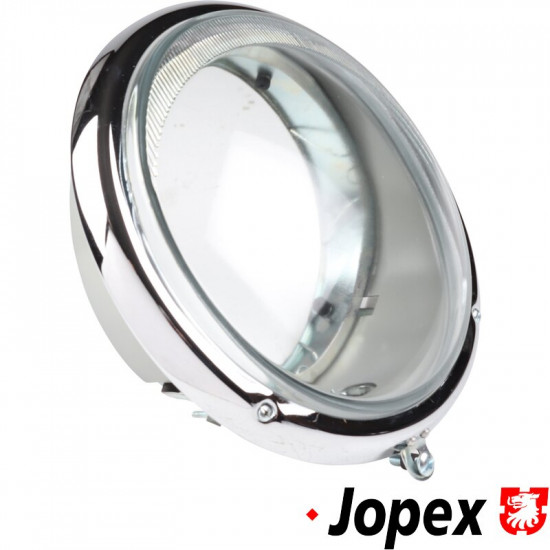 Headlight housing, metal, US style, left/right. Comes without Headlight insert