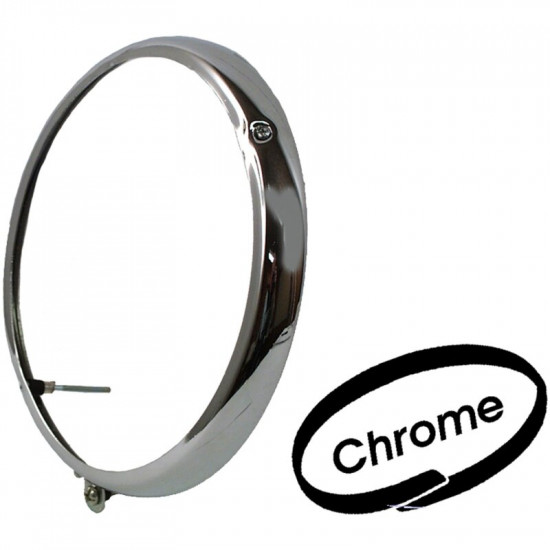 Headlamp rim, metal, chrome