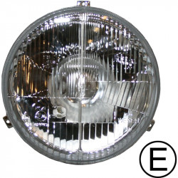 Headlight insert, round, with E-mark