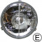 Headlight insert, round, with E-mark