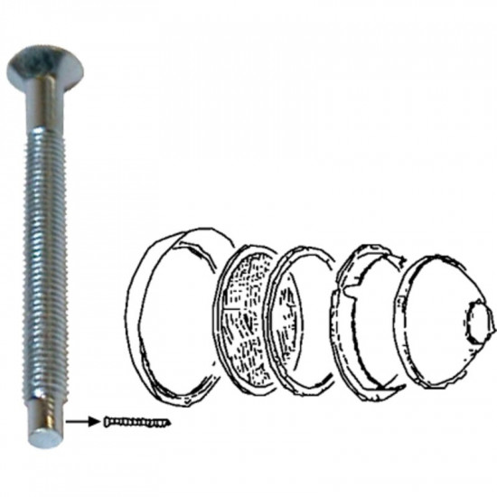 Screw for headlamp rim