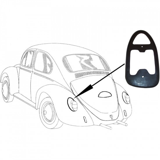 Gasket for tail light, rubber, left