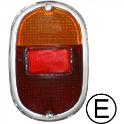 Tail light lens with chrome ring, left/right. E-marked
