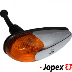 Turn signal light, wing mounted, amber, with rubber gasket, left/right, E-marked
