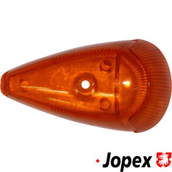 Lens for indicator, orange, front, left/right, with E-mark