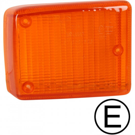 Turn signal light lens, front, right, with E-mark