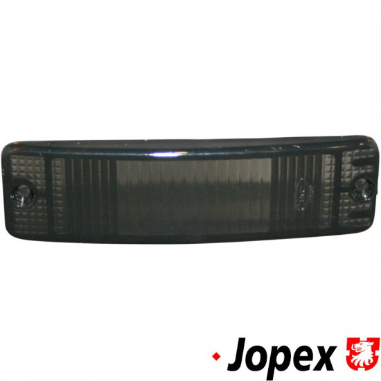 Turn signal light lens, curved, black, w/o E-mark