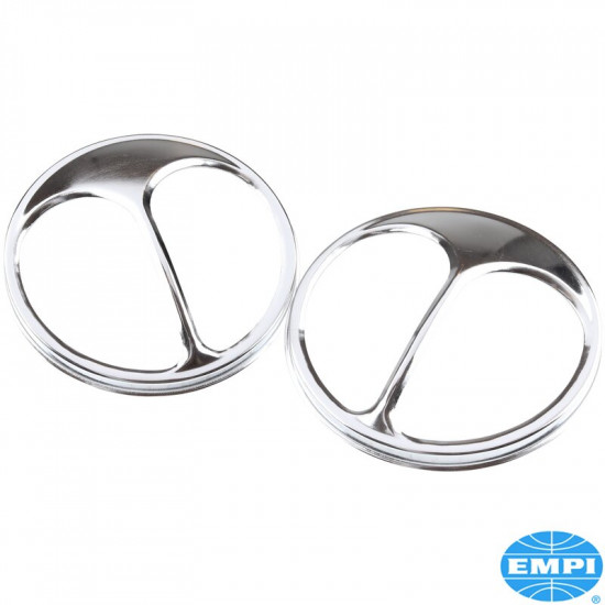 Cat Eye headlamp cover set, 2 pieces. Fits 7" beams only