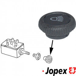 Switch knob for headlight including insert, black