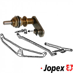 Wiper shaft with hardware, left