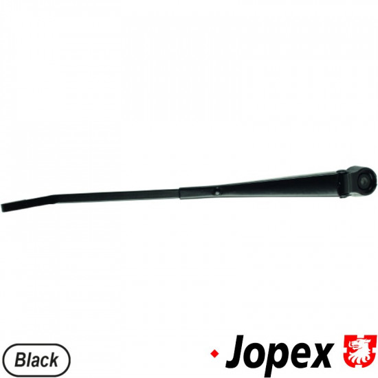 Wiper arm with bracket, black, left