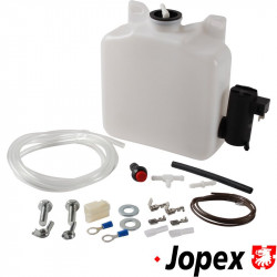 Electric washer tank kit with switch and hardware, 12 volt