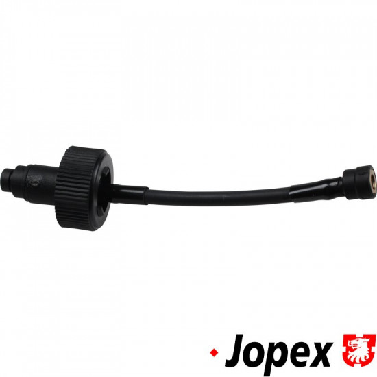 Cap with thread and hose for washer tank, black