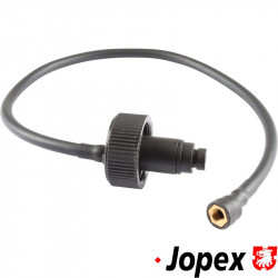 Cap for window washer reservoir with hose, black