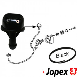 Washer jet, windshield washer, black plastic