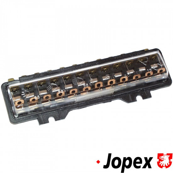Fuse box, 12 fuses, with cover