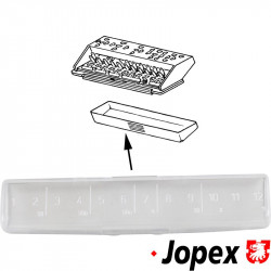 Cover for fuse box, 12 fuses