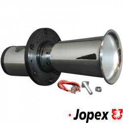 Horn, 12 V, Classic style, black/chrome, without E-mark