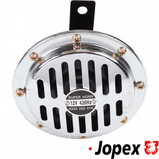 Horn, 12 V, Bosch style, chrome, without E-mark