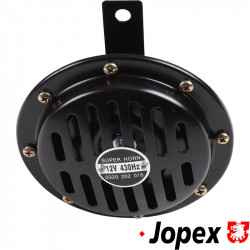 Horn, 12 V, Bosch style, black, without E-mark