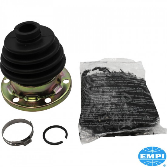 Axle boot set with flange for CV joint, rear