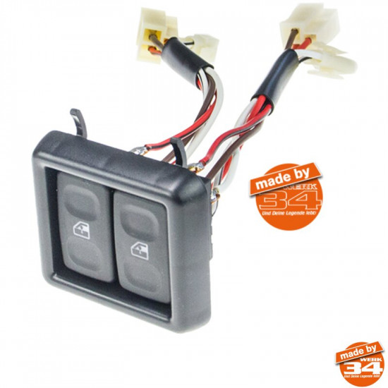 Switch for electric windows, drivers side, including mounting frame OE no. 191919550A