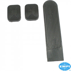 Pedal cover set, brake, clutch and accelerator, rubber, 3 pieces