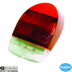 Lens for tail light, red/white, US version, right, without E-mark