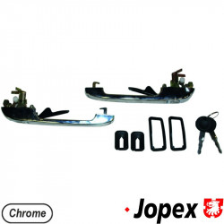 Door handle set, chrome, front, left/right