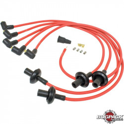 Ignition cable set, 90º Megavolt, red