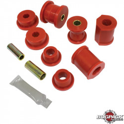 Urethane control arm and stabilizer bushing kit, front, red