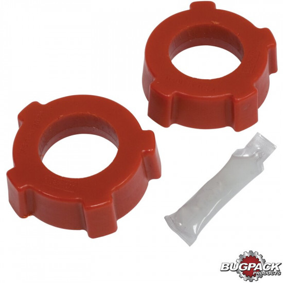 Bushing set for spring plate, outer, knobby, urethane, for swing axle, inner diameter 1 3/4", 2 pcs.