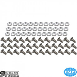 Engine tin mounting set, Compound Built, stainless steel