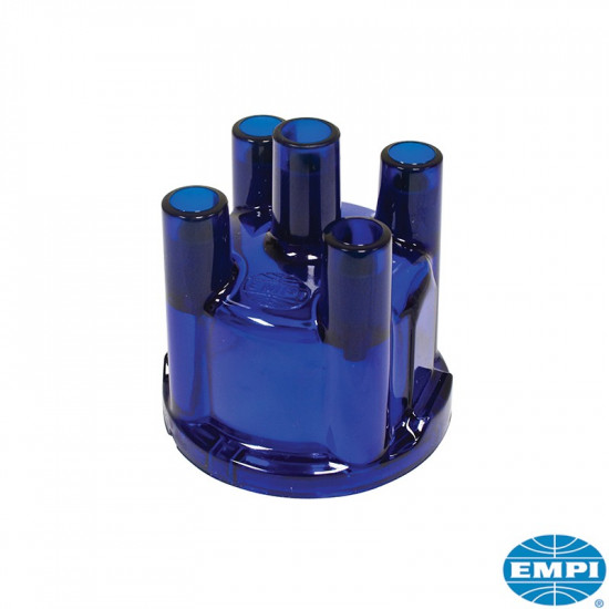 Distributor cap, blue. Fits Bosch and Bosch style distributors