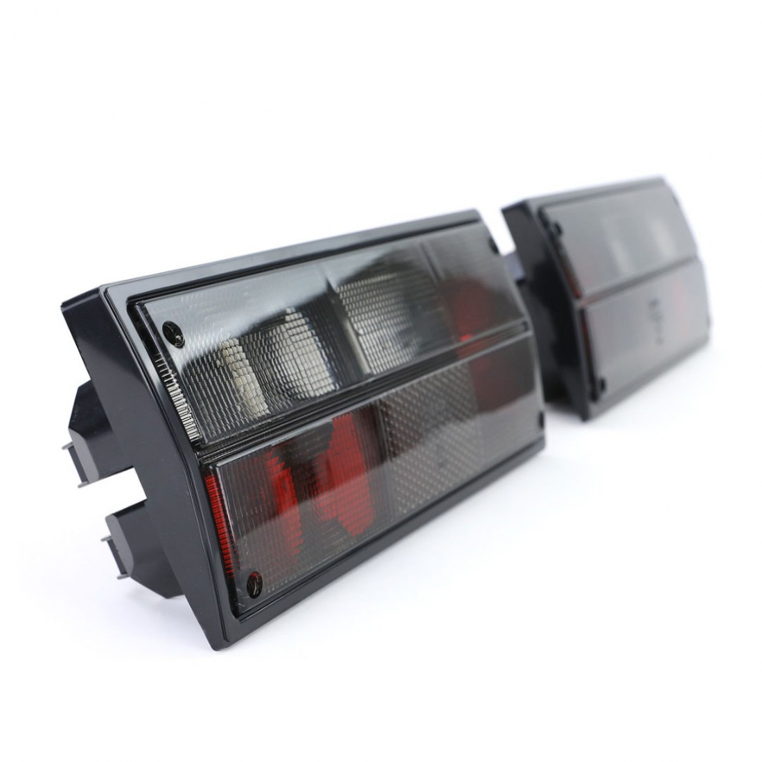 Eagle Eyes Smoke Tail Lights For Jeep Liberty 2002-2007 - Pair, Chrome Housing, DOT/SAE